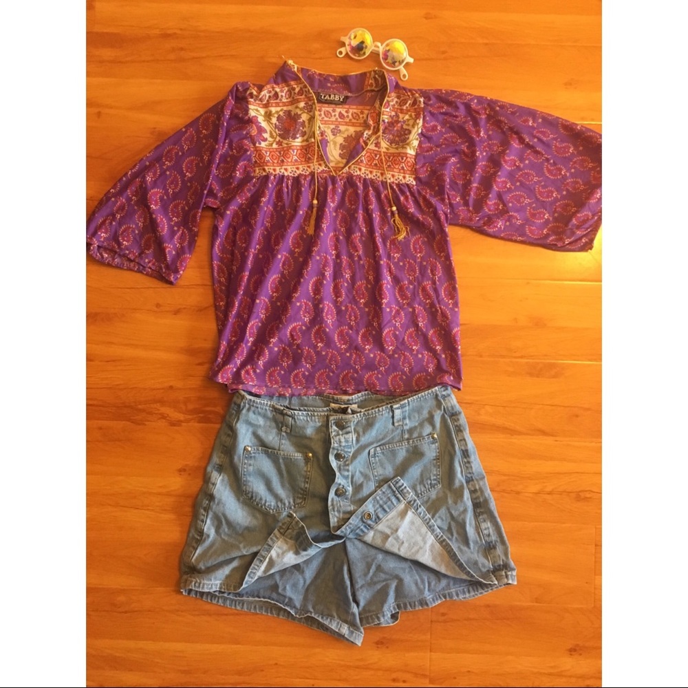 Vintage 70s TABBY Peasant Top